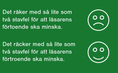 Stavfel sänker förtroendet