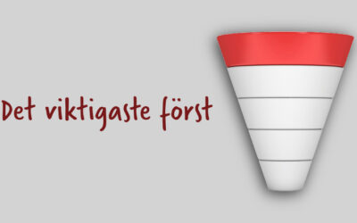 Det viktigaste först