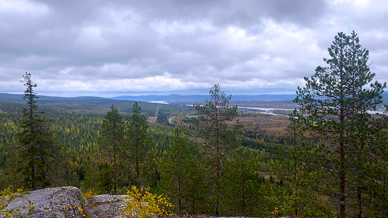 Utsikt från Luppio norrut Utsikt från Luppioberget norrut